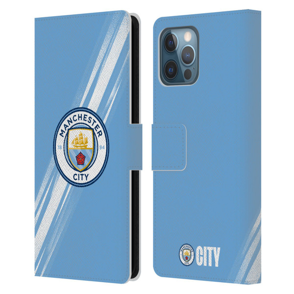 Manchester City Man City FC 2025/26 Badge Kit Home Leather Book Wallet Case Cover For Apple iPhone 12 Pro Max
