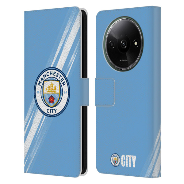 Manchester City Man City FC 2025/26 Badge Kit Home Leather Book Wallet Case Cover For Xiaomi Redmi A3