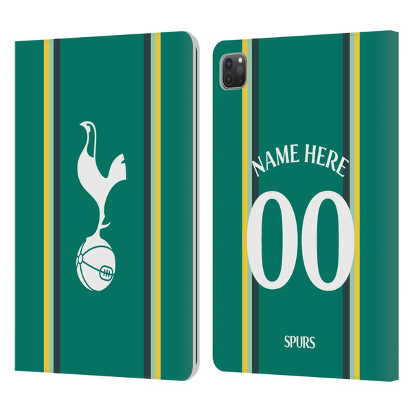 Custom Customised Personalised Tottenham Hotspur F.C. 2024/25 Badge Kit Third Leather Book Wallet Case Cover For Apple iPad Pro 11 2020 / 2021 / 2022