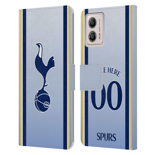 Custom Customised Personalised Tottenham Hotspur F.C. 2024/25 Badge Kit Away Leather Book Wallet Case Cover For Motorola Moto G53 5G Custom Customised Personalised Tottenham Hotspur F.C. 2024/25 Badge Kit Away Leather Book Wallet Case Cover For Motorola Moto G53 5G