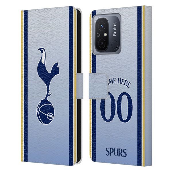 Custom Customised Personalised Tottenham Hotspur F.C. 2024/25 Badge Kit Away Leather Book Wallet Case Cover For Xiaomi Redmi 12C