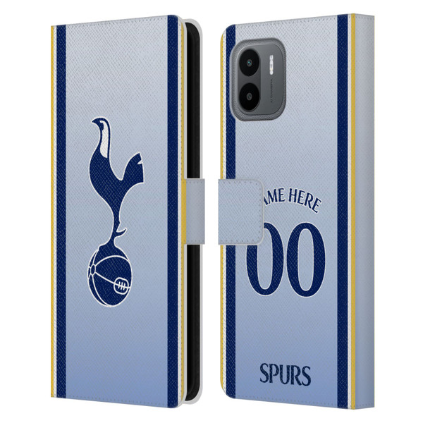 Custom Customised Personalised Tottenham Hotspur F.C. 2024/25 Badge Kit Away Leather Book Wallet Case Cover For Xiaomi Redmi A2