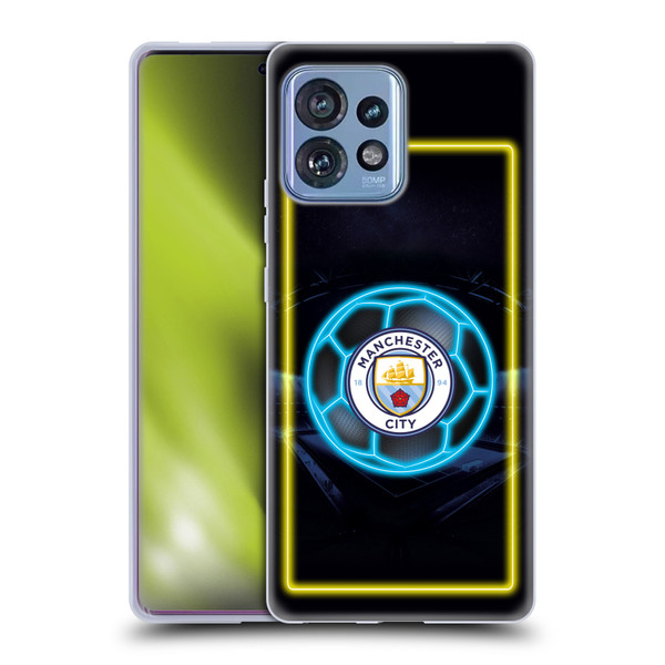 Manchester City Man City FC Neon Logo Soft Gel Case for Motorola Moto Edge 40 Pro/Plus 2023