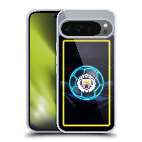 Manchester City Man City FC Neon Logo Soft Gel Case for Google Pixel 9 Pro XL