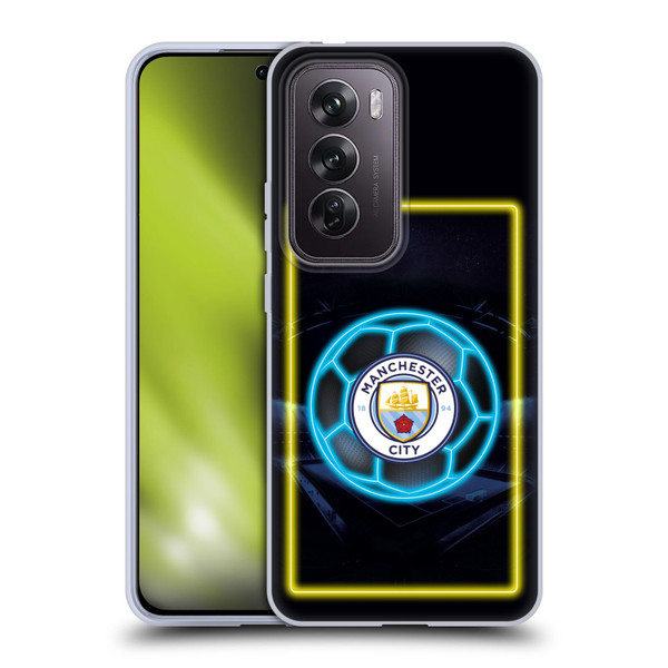 Manchester City Man City FC Neon Logo Soft Gel Case for OPPO Reno12 Pro 5G Manchester City Man City FC Neon Logo Soft Gel Case for OPPO Reno12 Pro 5G
