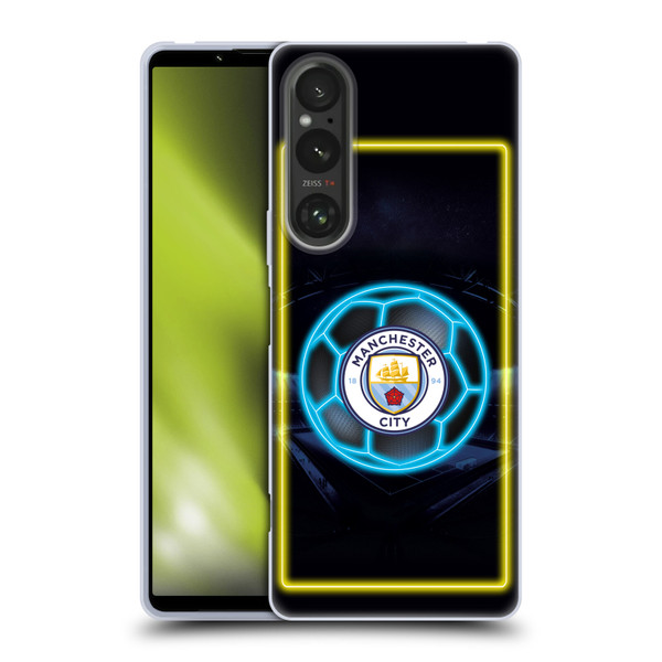 Manchester City Man City FC Neon Logo Soft Gel Case for Sony Xperia 1 V 5G