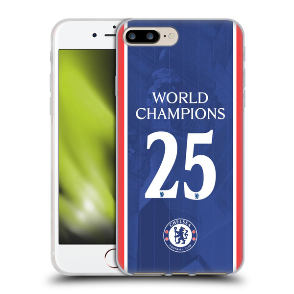 Chelsea Football Club 2025 World Champions Home Kit Soft Gel Case for Apple iPhone 7 Plus / iPhone 8 Plus