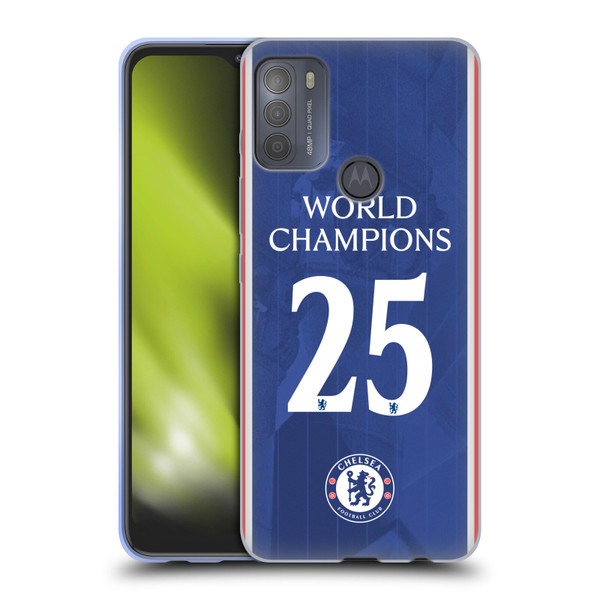 Chelsea Football Club 2025 World Champions Home Kit Soft Gel Case for Motorola Moto G50