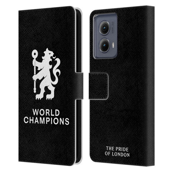 Chelsea Football Club 2025 World Champions Lion Leather Book Wallet Case Cover For Motorola Edge (2024)