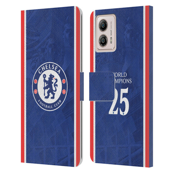Chelsea Football Club 2025 World Champions Home Kit Leather Book Wallet Case Cover For Motorola Moto G53 5G