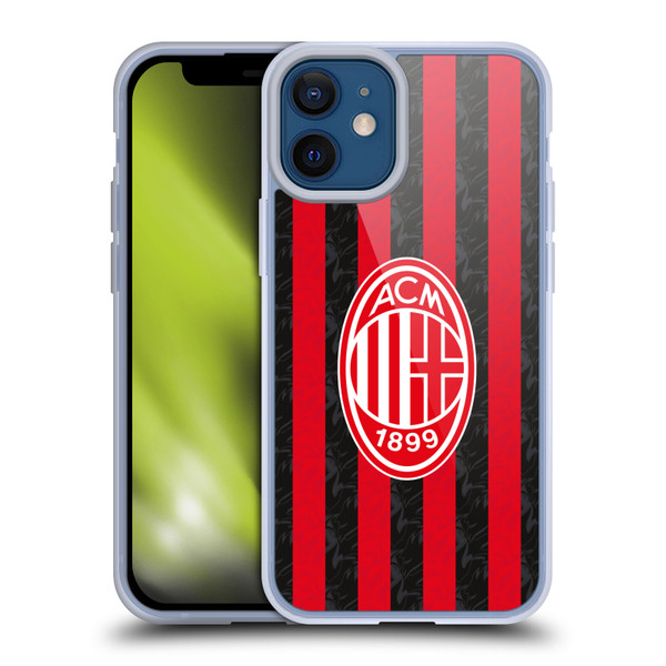 AC Milan 2025/26 Crest Kit Home Soft Gel Case for Apple iPhone 12 Mini & MagSafe