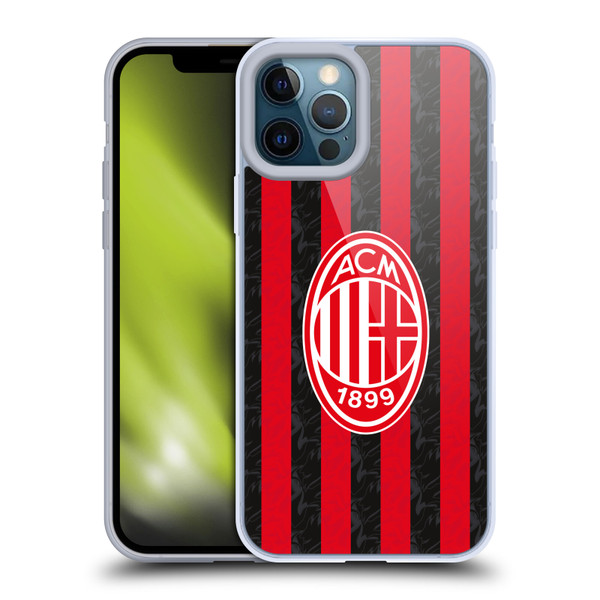 AC Milan 2025/26 Crest Kit Home Soft Gel Case for Apple iPhone 12 Pro Max & MagSafe