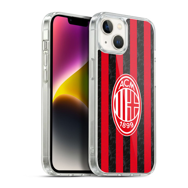AC Milan 2025/26 Crest Kit Home Soft Gel Case for Apple iPhone 14 Plus & MagSafe