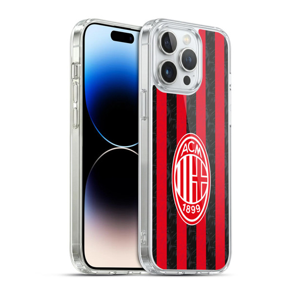 AC Milan 2025/26 Crest Kit Home Soft Gel Case for Apple iPhone 14 Pro Max & MagSafe