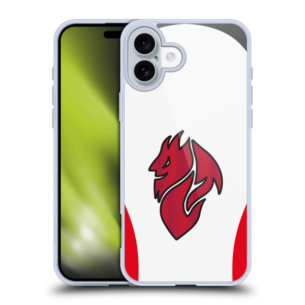 AC Milan 2025/26 Crest Kit Away Soft Gel Case for Apple iPhone 16 Plus & MagSafe