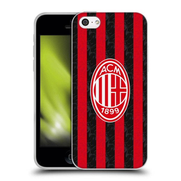 AC Milan 2025/26 Crest Kit Home Soft Gel Case for Apple iPhone 5c