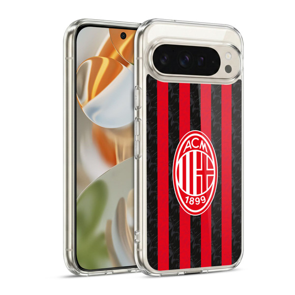 AC Milan 2025/26 Crest Kit Home Soft Gel Case for Google Pixel 9 / Pixel 9 Pro