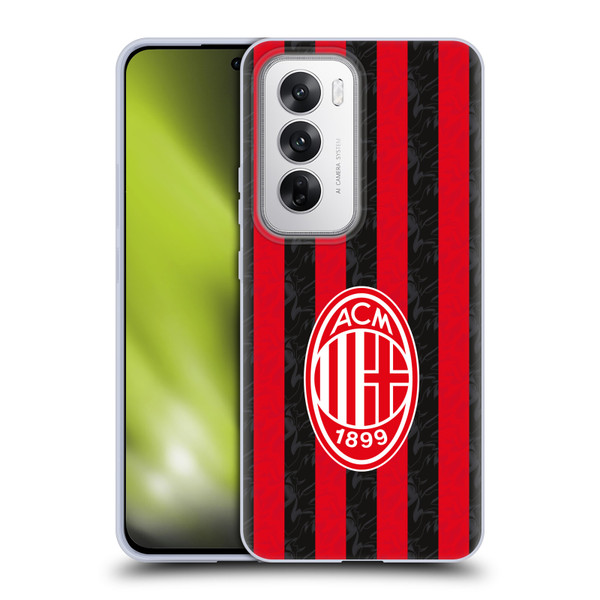 AC Milan 2025/26 Crest Kit Home Soft Gel Case for OPPO Reno12 5G