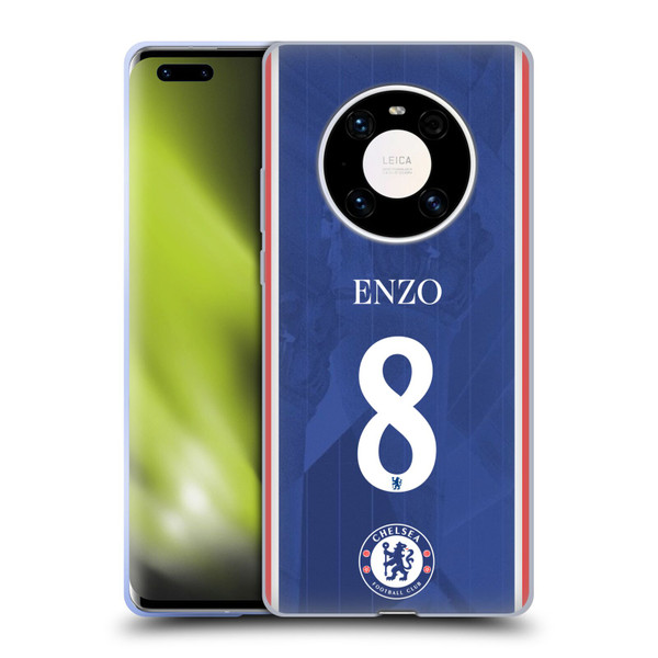 Chelsea Football Club 2025/26 Players Home Kit Enzo Fernández Soft Gel Case for Huawei Mate 40 Pro 5G Chelsea Football Club 2025/26 Players Home Kit Enzo Fernández Soft Gel Case for Huawei Mate 40 Pro 5G