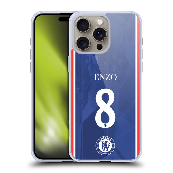 Chelsea Football Club 2025/26 Players Home Kit Enzo Fernández Soft Gel Case for Apple iPhone 16 Pro Max Chelsea Football Club 2025/26 Players Home Kit Enzo Fernández Soft Gel Case for Apple iPhone 16 Pro Max