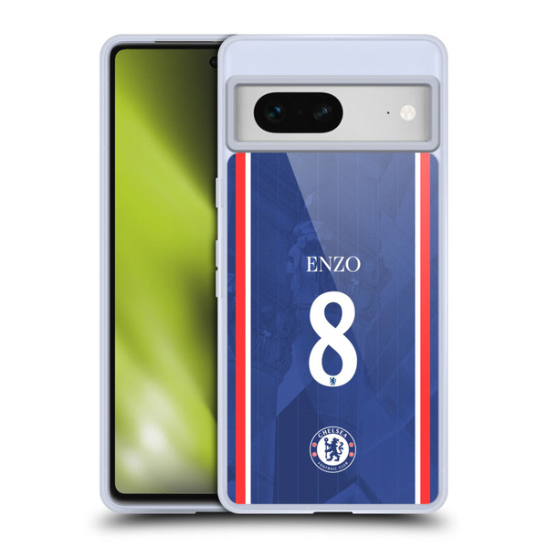 Chelsea Football Club 2025/26 Players Home Kit Enzo Fernández Soft Gel Case for Google Pixel 7 Chelsea Football Club 2025/26 Players Home Kit Enzo Fernández Soft Gel Case for Google Pixel 7