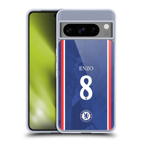 Chelsea Football Club 2025/26 Players Home Kit Enzo Fernández Soft Gel Case for Google Pixel 8 Pro Chelsea Football Club 2025/26 Players Home Kit Enzo Fernández Soft Gel Case for Google Pixel 8 Pro