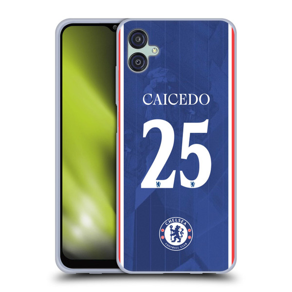 Chelsea Football Club 2025/26 Players Home Kit Moisés Caicedo Soft Gel Case for Samsung Galaxy M04 5G / A04e