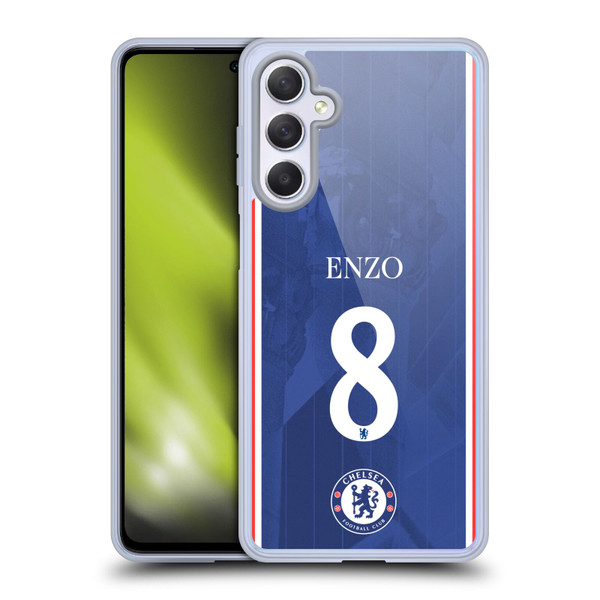 Chelsea Football Club 2025/26 Players Home Kit Enzo Fernández Soft Gel Case for Samsung Galaxy M54 5G