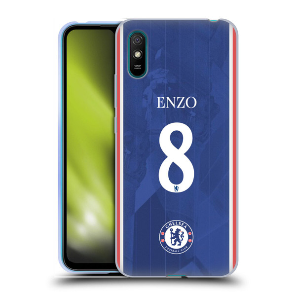 Chelsea Football Club 2025/26 Players Home Kit Enzo Fernández Soft Gel Case for Xiaomi Redmi 9A / Redmi 9AT