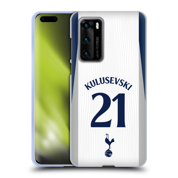 Tottenham Hotspur F.C. 2025/26 Players Home Kit Dejan Kulusevski Soft Gel Case for Huawei P40 5G Tottenham Hotspur F.C. 2025/26 Players Home Kit Dejan Kulusevski Soft Gel Case for Huawei P40 5G