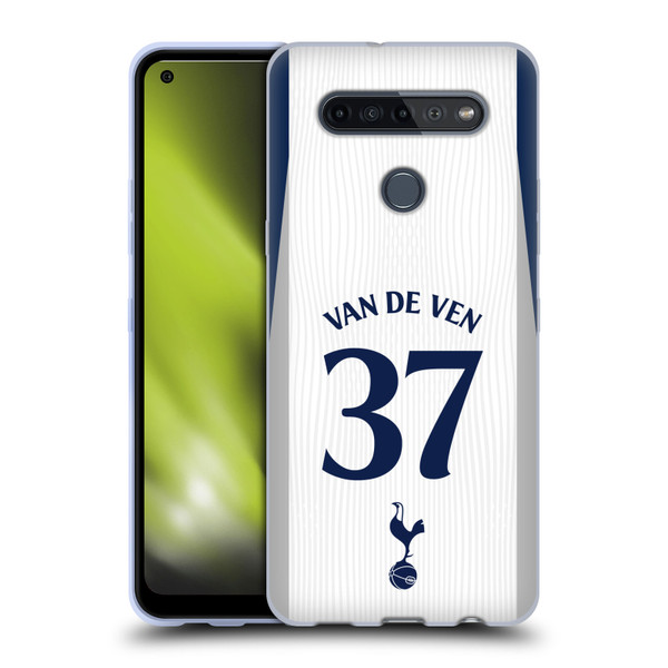Tottenham Hotspur F.C. 2025/26 Players Home Kit Micky van de Ven Soft Gel Case for LG K51S