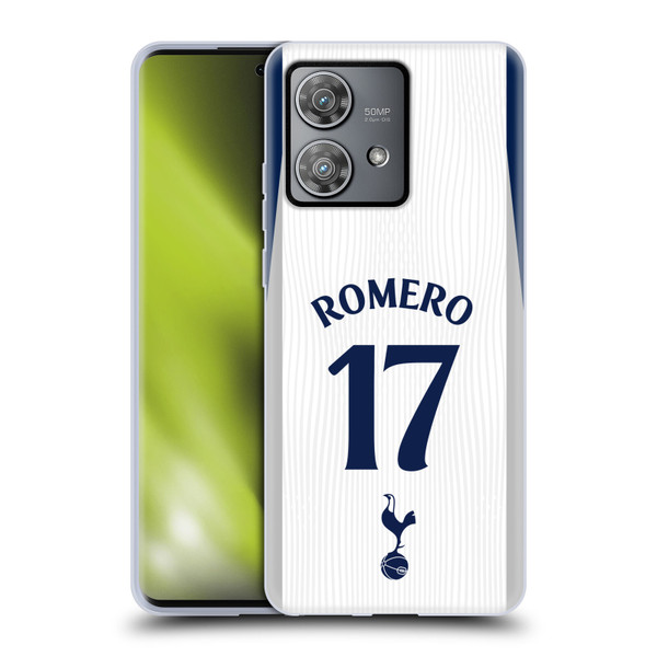 Tottenham Hotspur F.C. 2025/26 Players Home Kit Cristian Romero Soft Gel Case for Motorola Edge 40 Neo 5G