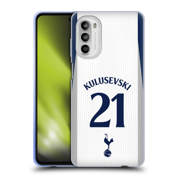 Tottenham Hotspur F.C. 2025/26 Players Home Kit Dejan Kulusevski Soft Gel Case for Motorola Moto G52