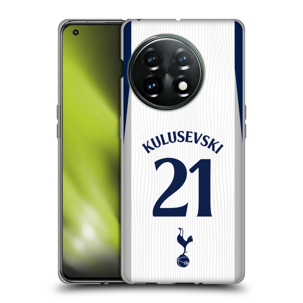 Tottenham Hotspur F.C. 2025/26 Players Home Kit Dejan Kulusevski Soft Gel Case for OnePlus 11 5G