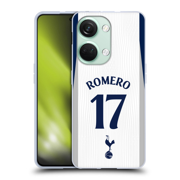 Tottenham Hotspur F.C. 2025/26 Players Home Kit Cristian Romero Soft Gel Case for OnePlus Nord 3 5G