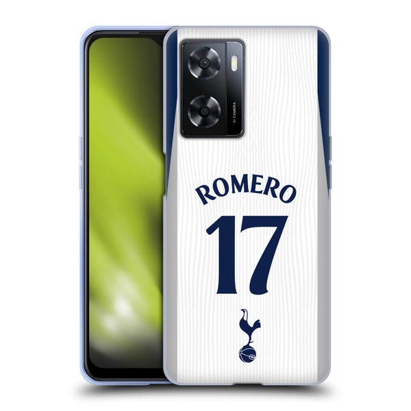Tottenham Hotspur F.C. 2025/26 Players Home Kit Cristian Romero Soft Gel Case for OPPO A57s