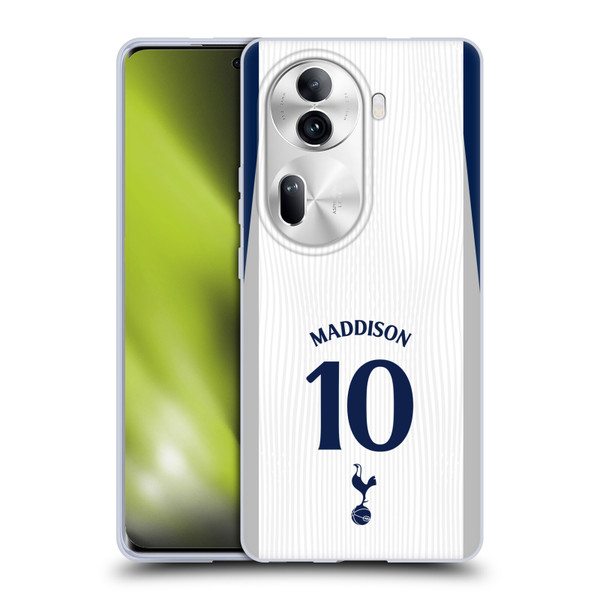 Tottenham Hotspur F.C. 2025/26 Players Home Kit James Maddison Soft Gel Case for OPPO Reno11 Pro