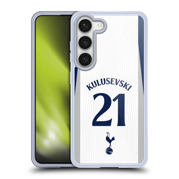 Tottenham Hotspur F.C. 2025/26 Players Home Kit Dejan Kulusevski Soft Gel Case for Samsung Galaxy S23 5G