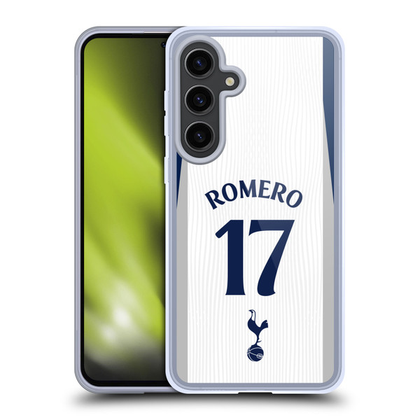 Tottenham Hotspur F.C. 2025/26 Players Home Kit Cristian Romero Soft Gel Case for Samsung Galaxy S24+ 5G