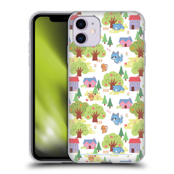 Tom and Jerry Gokko Graphics Trees Pattern Soft Gel Case for Apple iPhone 11