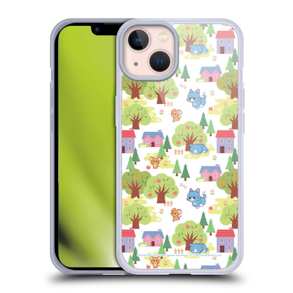 Tom and Jerry Gokko Graphics Trees Pattern Soft Gel Case for Apple iPhone 13