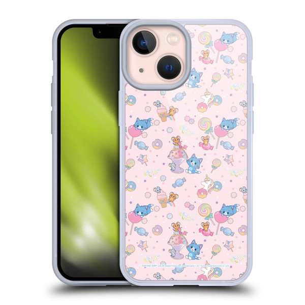 Tom and Jerry Gokko Graphics Sweets Pattern Soft Gel Case for Apple iPhone 13 Mini