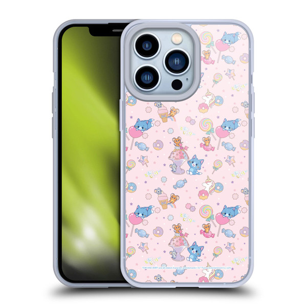 Tom and Jerry Gokko Graphics Sweets Pattern Soft Gel Case for Apple iPhone 13 Pro