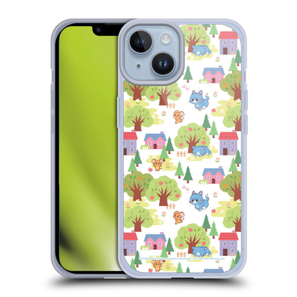 Tom and Jerry Gokko Graphics Trees Pattern Soft Gel Case for Apple iPhone 14