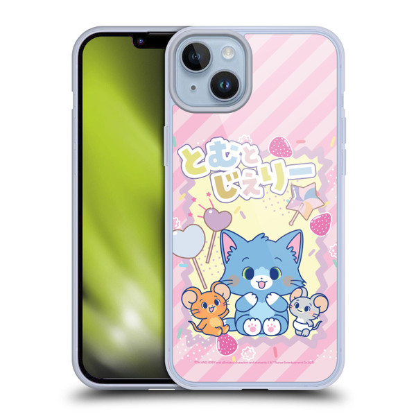 Tom and Jerry Gokko Graphics Character Art Soft Gel Case for Apple iPhone 14 Plus