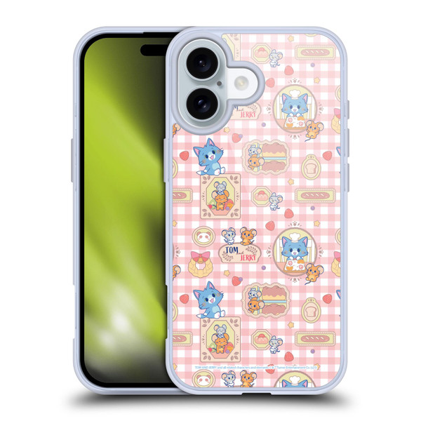 Tom and Jerry Gokko Graphics Baking Pattern Soft Gel Case for Apple iPhone 16