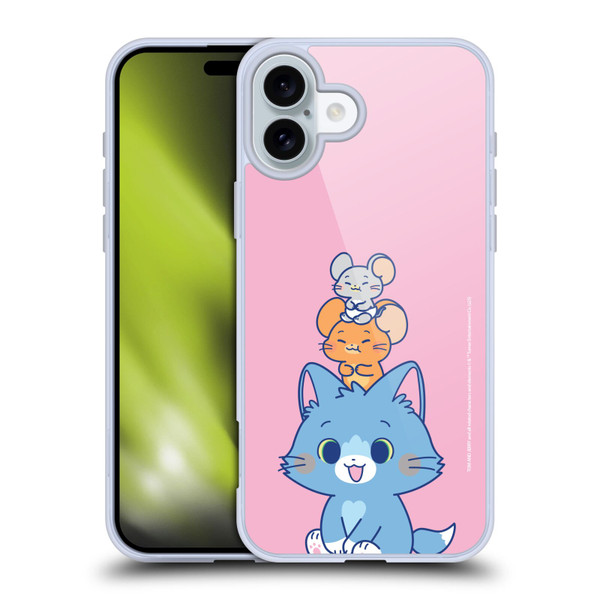 Tom and Jerry Gokko Graphics Characters Soft Gel Case for Apple iPhone 16 Plus
