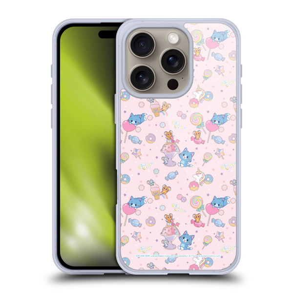 Tom and Jerry Gokko Graphics Sweets Pattern Soft Gel Case for Apple iPhone 16 Pro