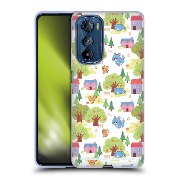 Tom and Jerry Gokko Graphics Trees Pattern Soft Gel Case for Motorola Edge 30