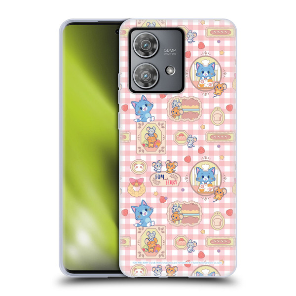 Tom and Jerry Gokko Graphics Baking Pattern Soft Gel Case for Motorola Edge 40 Neo 5G
